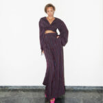 Daphne striped wide pants