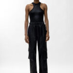 Gaia Black Leather Pants